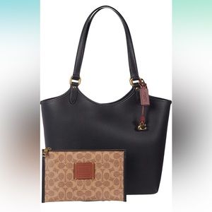 Coach Everyday Pebble Leather Tote Bag -Black